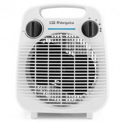Termoventilatore compatto Orbegozo 2000 W, calore istantaneo, modalità ventola, bianco