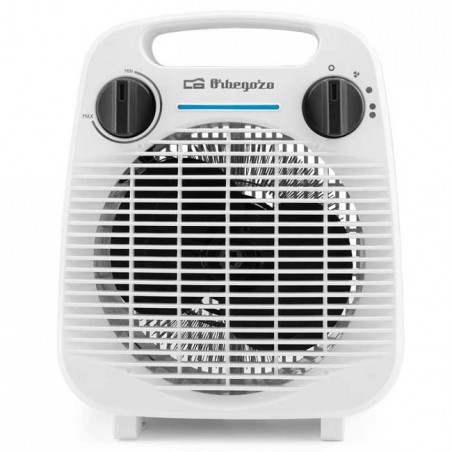 Termoventilatore compatto Orbegozo 2000 W, calore istantaneo, modalità ventola, bianco