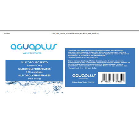 Pietre di silicofosfato. Barattolo di filtri di ricambio da 500 grammi Previene le incrostazioni causate dal calcare.