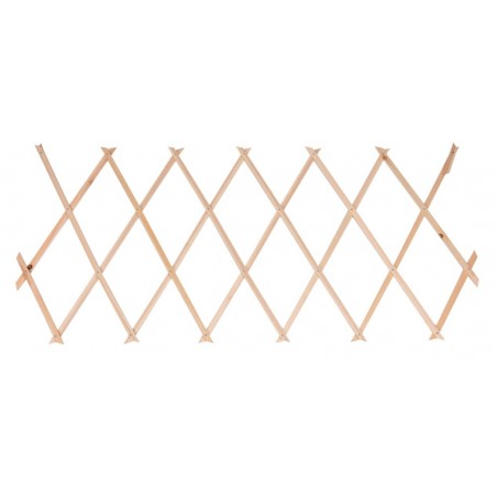 Wooden trellis, 120 x 180 cm, for gardens and room dividers. Extendable artificial hedge.
