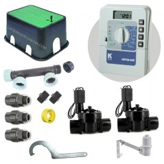 Professional KRain 2-zone 24V automatic irrigation kit for 32mm pipe