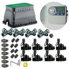 Kit di irrigazione automatica professionale KRain a 8 zone 24V per tubo da 32 mm