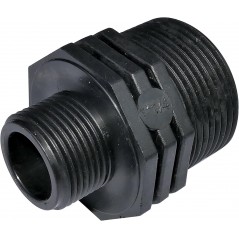 Pack 5 Machon roscado plastico 1 1/4'' x 1'', PN10, racores de compresion para roscar, doble rosca macho/macho
