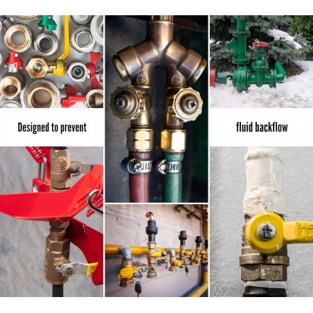 Válvula de retenção de latão de 3/4". Impede o refluxo de água para os canos de irrigação.