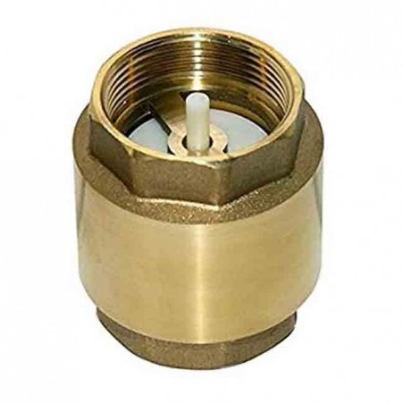 Clapet anti-retour en laiton de 1/2". Empêche le reflux de l'eau dans les tuyaux d'irrigation.