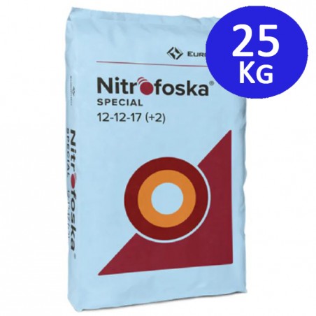 Abono Nitrofoska Especial 25 Kg, 12+12+17+2, recomendado tras la poda y árboles en edad de crecimiento