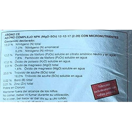 Special Nitrofoska Fertilizer 1 Kg, 12+12+17+2