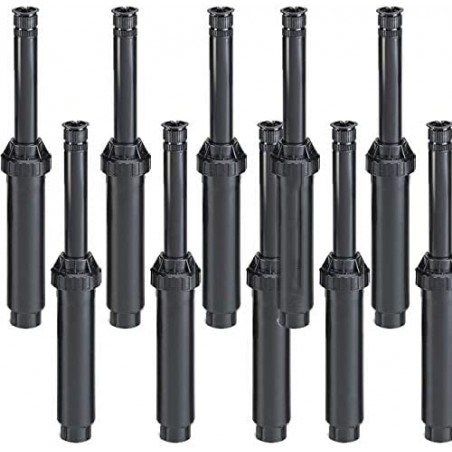 10 x Diffuseur d'arrosage Rain Bird US418 avec buse réglable 18VAN, portée 5,2 m, Tuyère d'irrigation hauteur de tige 10 cm