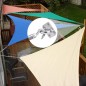Kit de fixation pour Voile d'Ombrage Triangulaire en acier inox: 3 fixations murales, 2 mousquetons et 1 tendeur