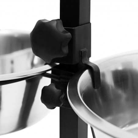 Doppelter Hundenapf mit verstellbarem Ständer, 1,8 Liter, Ø22 cm