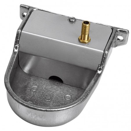 Automatische Tränke für kleine Hunde, Aluminium, 12x16x6 cm, vertikaler Auslass