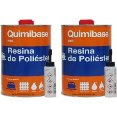 Résine polyester 2 kg pour réparations + catalyseur peroxyde