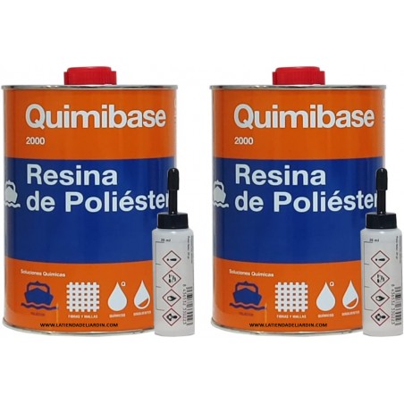 Resina de Poliester 2kg para reparaciones + catalizador de peróxido