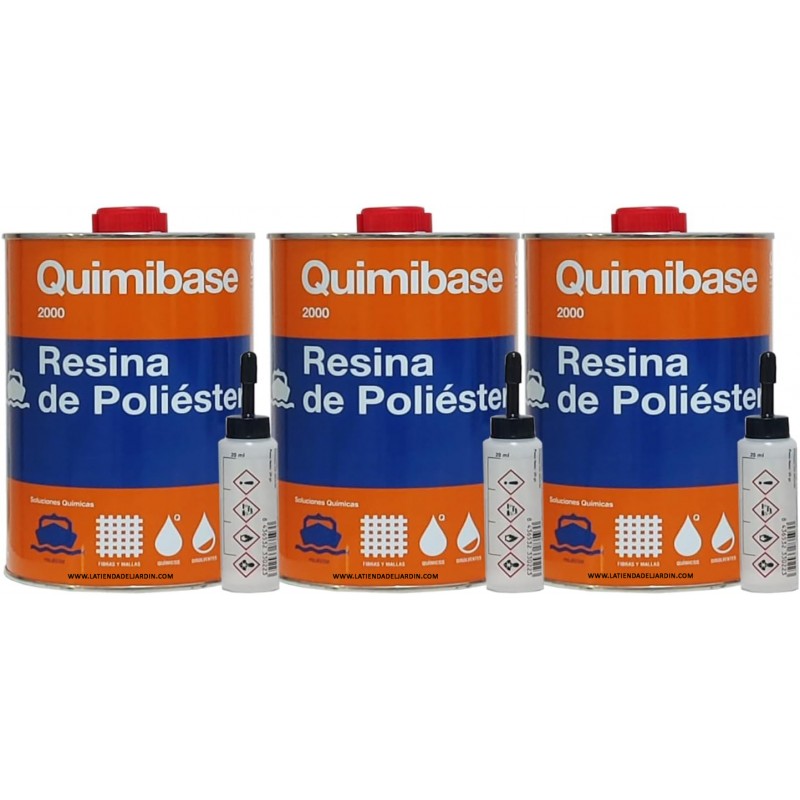 Polyesterharz 3 kg für Reparaturen + Peroxidkatalysator - Nützlich für die Reparatur von Autos, Schwimmbädern, Tanks, Booten und Polyesterharz 3 kg für Reparaturen + Peroxidkatalysator - Nützlich für die Reparatur von Autos, Schwimmbädern, Tanks, Booten und