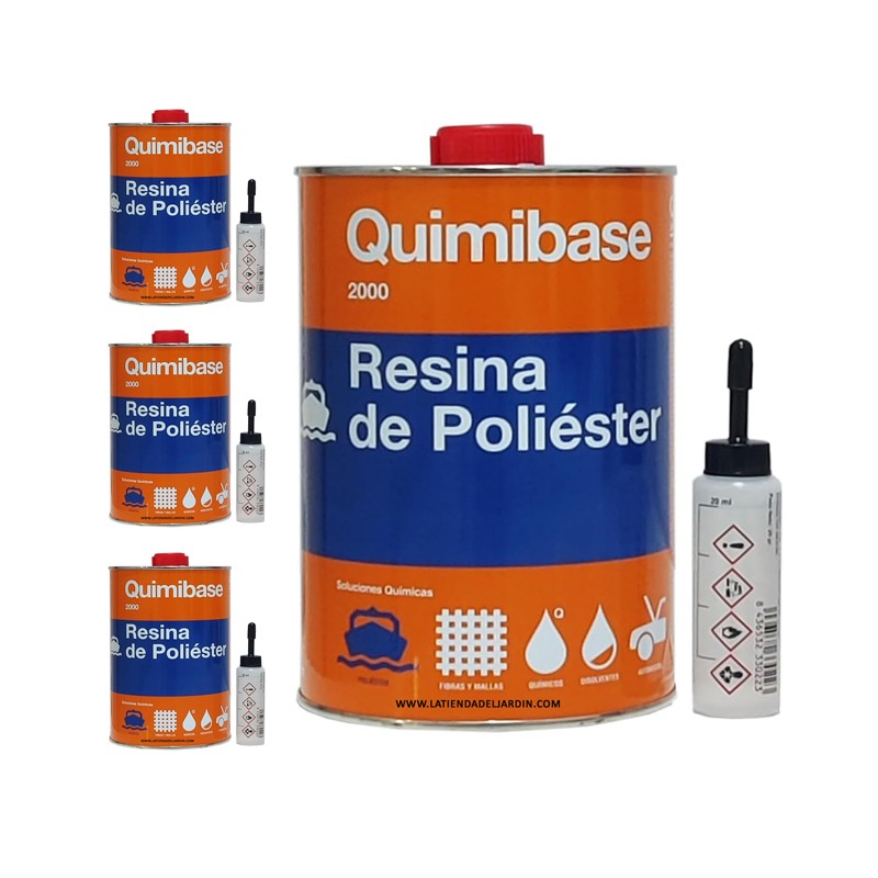 Resina de Poliester 4kg para reparaciones + catalizador de peróxido