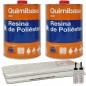 Kit Resina de Poliester 2kg para reparaciones + Manta fibra de vidrio 2m2 Mat-300 + catalizador de peróxido