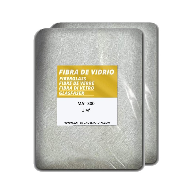 Fibre de verre MAT-300 2m2 (densité 300gr/m2). Maille en fibre de verre pour réparer tous types d'accessoires