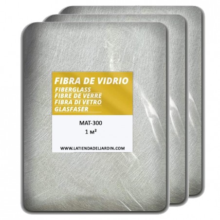 Fibra de Vidrio MAT-300 (densidad 300gr/m2) 3m2. Malla fibra de vidrio para reparar todo tipo de accesorios