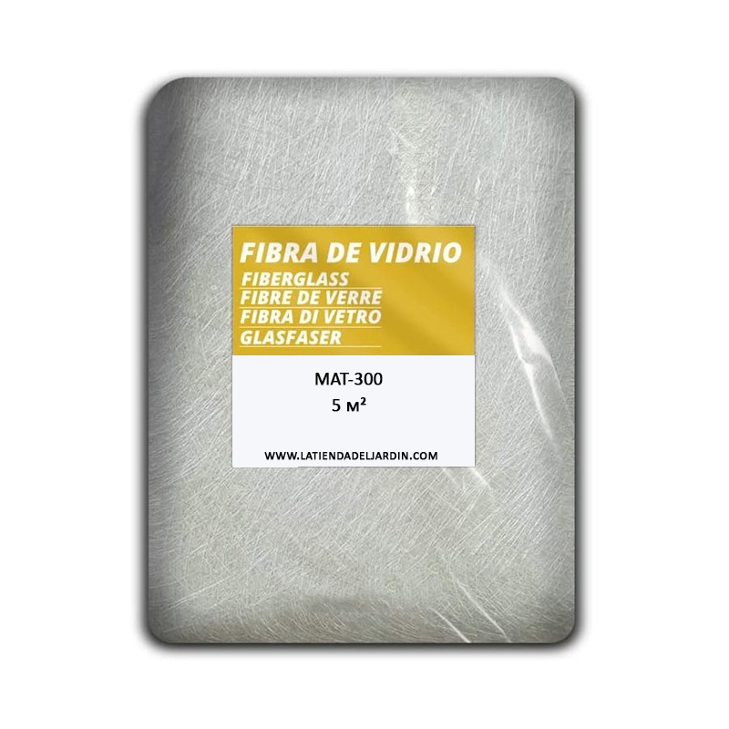 Fibre de verre MAT-300 (densité 300gr/m2) 5m2. Maille en fibre de verre pour réparer tous types d'accessoires