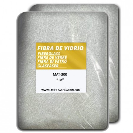 Fibre de verre MAT-300 10 m2 (densité 300gr/m2). Maille en fibre de verre pour réparer tous types d'accessoires