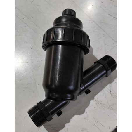 Filtre à mailles 1 1/4" pour tuyau de 40 mm. Utilisé dans les systèmes d'irrigation et d'irrigation goutte-à-goutte. Filetage mâ
