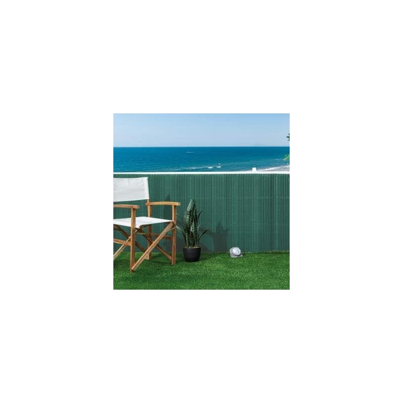 Suinga PVC Sichtschutzmatte, 1x3 M, Anthrazitgrau – Beidseitig, Für Garten, Terrasse, Balkon