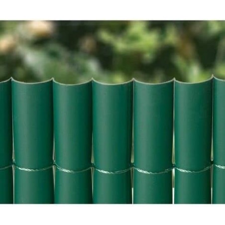 Cañizo PVC Verde | Cañizo Ocultación PVC Simple cara 2 x 5 metros | Valla Privacidad Pantalla PVC | Valla Decoración Exterior UV