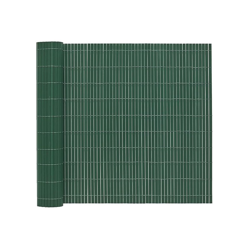 Cañizo PVC Verde | Cañizo Ocultación PVC Simple cara 1,5 x 5 m | Valla Privacidad Pantalla PVC | Valla Decoración Exterior UV Cañizo PVC Verde | Cañizo Ocultación PVC Simple cara 1,5 x 5 m | Valla Privacidad Pantalla PVC | Valla Decoración Exterior UV