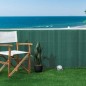 Canisse Synthétique PVC simple 1,5 x 5 m avec Cannes Entières vert forcé, Brise-Vue pour Jardins, Balcons et Clôtures