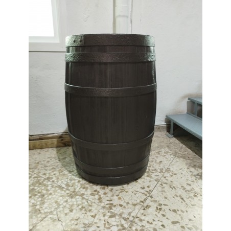 Imitation wood barrel tank 250 liters, Barrel 65x65x93 cm