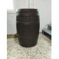 Depósito de agua Barrica imitación madera 250 litros, Polietileno, 65 cm diámetro, 93 cm alto, Recolector de lluvia jardín Depósito de agua Barrica imitación madera 250 litros, Polietileno, 65 cm diámetro, 93 cm alto, Recolector de lluvia jardín
