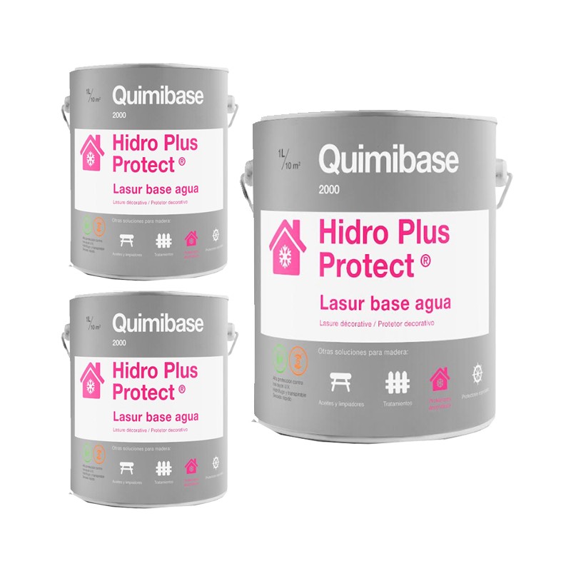 Confezione da 3 x Protettivo per legno esterno a base d'acqua, incolore opaco, 750 ml