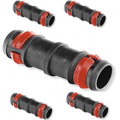 16-mm-Tropfhülse mit Sicherheitsring, 50 Stück. Verbindungsstück für 16-mm-Tropfrohr. Schwarz.