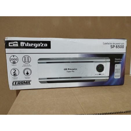 Calefactor de pared Orbegozo 2000W, Split de pared, Mando a Distancia, Termostato digital, Temperatura Ajustable