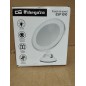 Specchio cosmetico Orbegozo con luce LED. 17cm di diametro. Ingrandimento x10.
