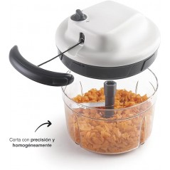 Taglierina Affilato Manuale con Lame in Acciaio Inox, 2 Velocità, Diametro 13 cm, Altezza 14 cm, Capacità 1,2 L