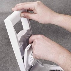 Coupe-légumes et pommes de terre en acier inoxydable 11,5 x 21,5 x 11 cm | Hachoir de cuisine manuel