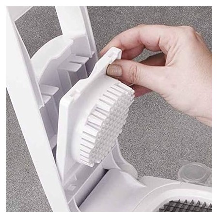 Tagliaverdure e patate in acciaio inox, misure 11,5 x 21,5 x 11 cm