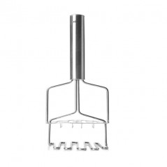 Potato masher made of stainless steel, measures 10.5 x 8.5 cm