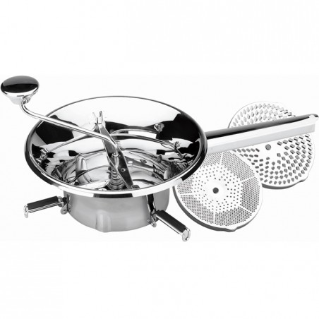 Passaverdure a 3 dischi in acciaio inox, misura 24 cm