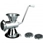 Manual meat grinder with 3 stainless steel discs, dimensions 17 x 12 x 19 cm Manual meat grinder with 3 stainless steel discs, dimensions 17 x 12 x 19 cm