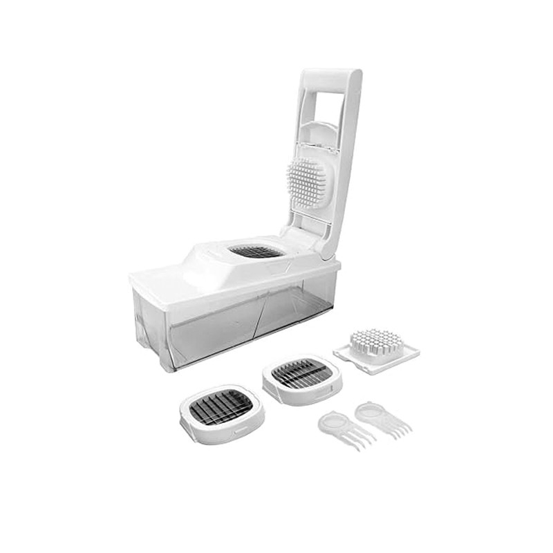 Stainless Steel Vegetable and Potato Cutter 11.5x21.5x11 cm | Manual Kitchen Chopper