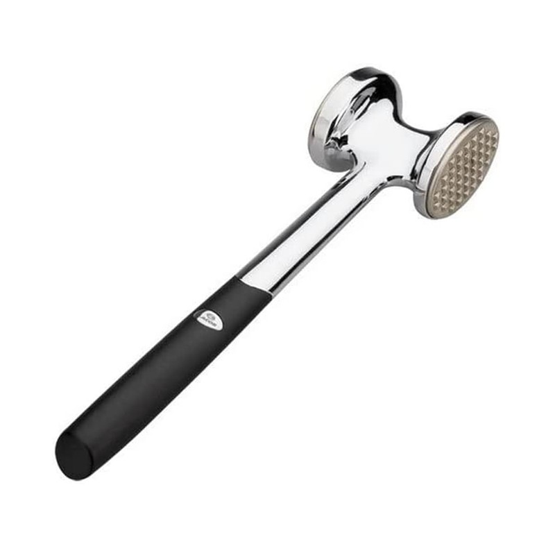 Martillo Ablandador de Carne con Mango de Goma 24x7x30 cm | Utensilio de Cocina