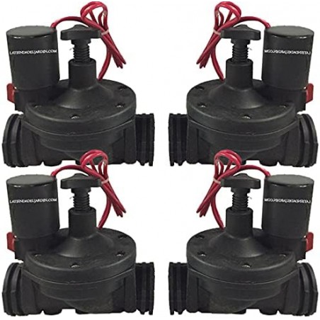 4 x Électrovanne d'arrosage Suinga 3/4'' 24V avec régulateur de flux