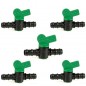 5 x Llave de paso 25mm riego por goteo, llave riego por goteo