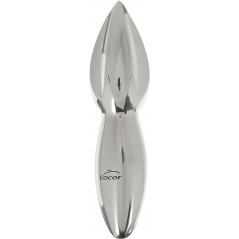 Manual lemon squeezer, made of steel with a measurement of 10x5x16 cm