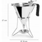 Entonnoir doseur en acier inoxydable 18/10 avec système de levier pour débit réglable, 2L, 25,6x24,9x20,4 cm Entonnoir doseur en acier inoxydable 18/10 avec système de levier pour débit réglable, 2L, 25,6x24,9x20,4 cm
