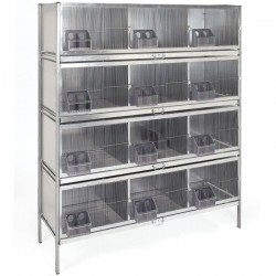 Furry rack with 12 compartments