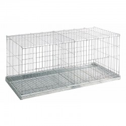 Cage d'exposition pour pigeons, 2 compartiments