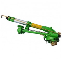 Irrigatore agricolo 2'' Klicker in metallo. Angolo di irrigazione regolabile. Portata da 25 a 57 m. Irrigatore a impulso